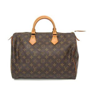 LOUIS VUITTON Brown Monogram Speedy 35 Bag